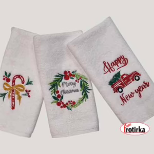 Новогодишен пешкир со вез