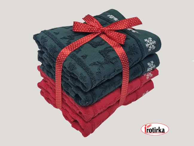 peshkir-frosty-crvena-i-zelena-